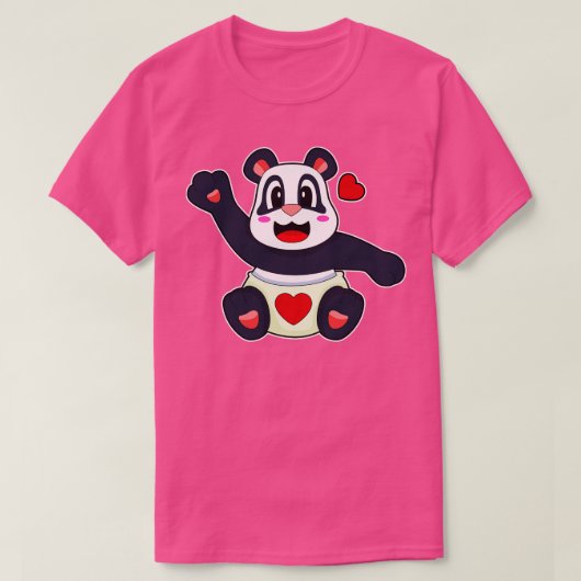 パンダハート2 Tシャツ (デザイン正面)