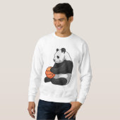 パンダバスケットボール選手バスケットボール スウェットシャツ (正面フル)