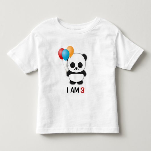 パンダバルーンの誕生日 トドラーTシャツ (正面)