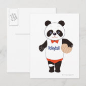 パンダバレーボール選手 ポストカード (正面/裏面)