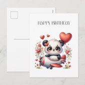 パンダパイロット 誕生日 シーズンポストカード (正面/裏面)