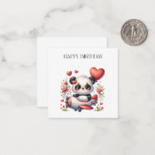 パンダパイロット 誕生日 ノートカード (正面/裏面インサイチュ)