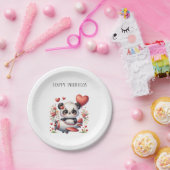 パンダパイロット 誕生日 ペーパープレート (パーティー)