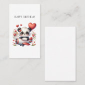 パンダパイロット 誕生日 名刺 (正面/裏面)