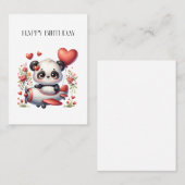 パンダパイロット 誕生日 名刺 (正面/裏面)