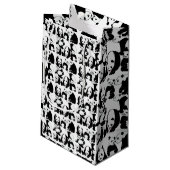 パンダパターンホワイトBG スモールペーパーバッグ (裏面アングル)