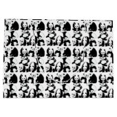 パンダパターンホワイトBG ラージペーパーバッグ (裏面)