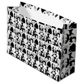 パンダパターンホワイトBG ラージペーパーバッグ (正面アングル)