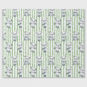 パンダパターンラッピング紙 ラッピングペーパー (フラット)