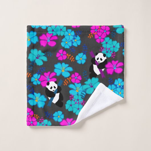 パンダパラダイス開花 ウォッシュタオル (ウォッシュタオル)
