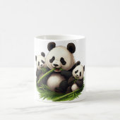 パンダパラダイス：竹食べが好き！ コーヒーマグカップ (中央)