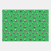 パンダパンダパンダサンタクロースクリスマスベア ラッピングペーパーシート (正面3)