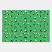 パンダパンダパンダサンタクロースクリスマスベア ラッピングペーパーシート (正面2)