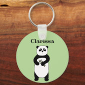 パンダパーソナライズされたベアーキーチェーン キーホルダー (正面)