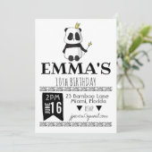 パンダパーティの招待状 招待状 (スタンド正面)