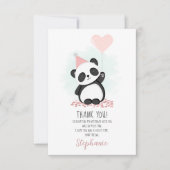 パンダパーティーありがとう 招待状 (正面)