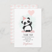 パンダパーティーありがとう 招待状 (正面/裏面)