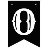 パンダパーティー白黒バウンティングフラグ バンティングフラッグ (第1の旗)