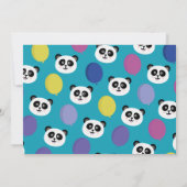 パンダパーティー誕生日パンダモニウムフォト招待状 招待状 (裏面)