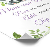 パンダパープルフローラグリーンリーバンブーモモモモザバー ポスター (角)