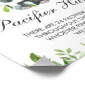 パンダピンクフローラおしゃぶり狩りベビーシャワーゲーム ポスター (角)