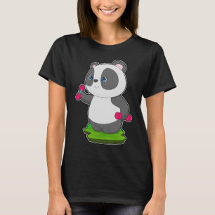 パンダフィットネスダンベル Tシャツ