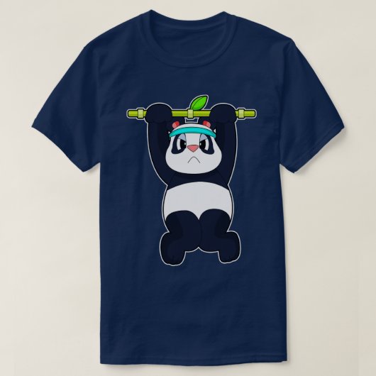 パンダフィットネスプルアップ Tシャツ (デザイン正面)