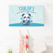 パンダブルーボバブルティーバースデーパーティー 横断幕 (インサイチュ)