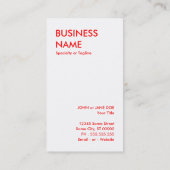 パンダプラッシュ 名刺 (裏面)