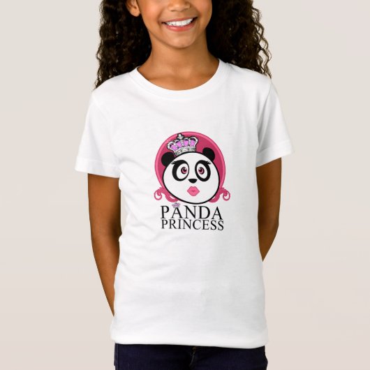 パンダプリンセス かわいいパンダ女王 Tシャツ (正面)