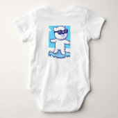 パンダプリントベビーボディスーツ ベビーボディスーツ (裏面)