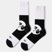 パンダベアかわいい写真を追加文字見スタイリッシュたクルー ソックス (左)