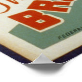 パンダベアがブルックフィールド動物園を訪れるWPA ポスター (角)