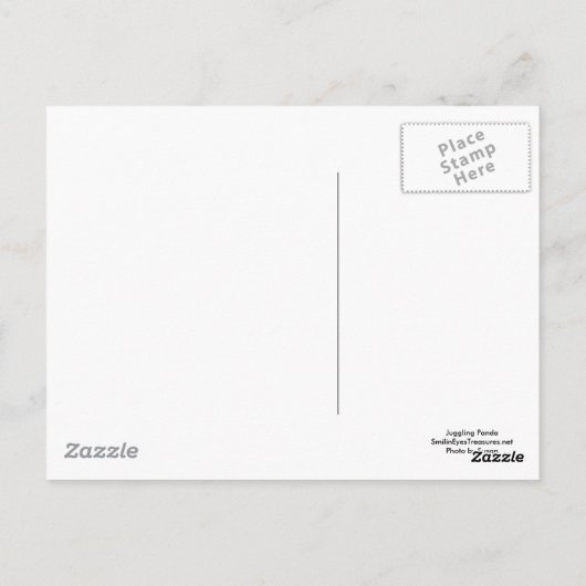 パンダベアとピンクのジニアの花のポストカード ポストカード (裏面)