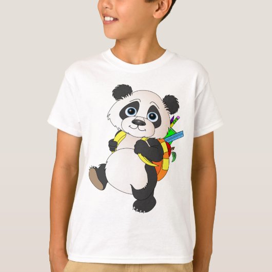 パンダベアとリュックサック Tシャツ (正面)