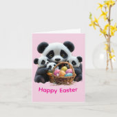 パンダベアのイースター カード (黄色い花)
