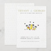 パンダベアの結婚式招待状 招待状 (正面/裏面)