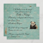 パンダベアの赤ちゃん招待状 招待状 (正面/裏面)