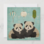 パンダベアの赤ちゃん招待状 招待状 (裏面)