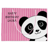 パンダベアウィズピンク誕生日 ラージペーパーバッグ (裏面)