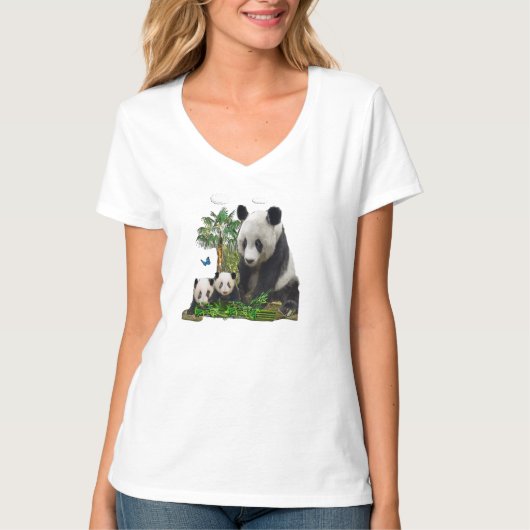 パンダベアデザイン Tシャツ (正面)