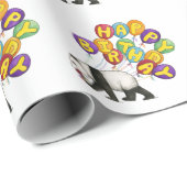 パンダベアハッピーバースデーラッピング紙 ラッピングペーパー (ロールコーナー)