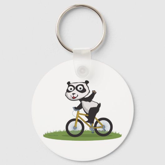 パンダベアバイクもしくは自転車に乗る人 キーホルダー (正面)
