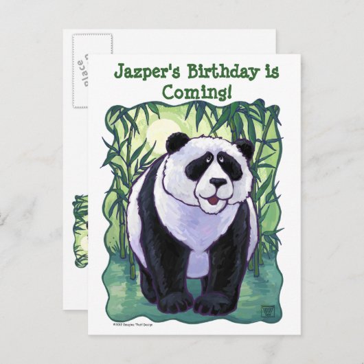 パンダベアパーティーセンター 案内ポストカード (正面/裏面)