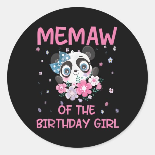 パンダベアピーファミリーのミュー ラウンドシール (正面)