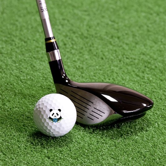 パンダベアロータスフラワーブルー ゴルフボール
