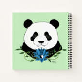 パンダベアロータスフラワーブルー ノートブック (裏面)