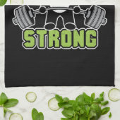 パンダベアーアニメ – Bamboo Strong - Deadlift キッチンタオル (折り畳み)