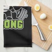 パンダベアーアニメ – Bamboo Strong - Deadlift キッチンタオル (四つ折り)