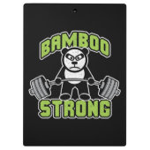 パンダベアーアニメ – Bamboo Strong - Deadlift クリップボード (裏面)